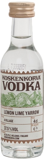 Водка Коскенкорва Лимон Лайм Тысячелистник (Vodka Koskenkorva Lemon Lime) 40 мл Крепость 37,5%