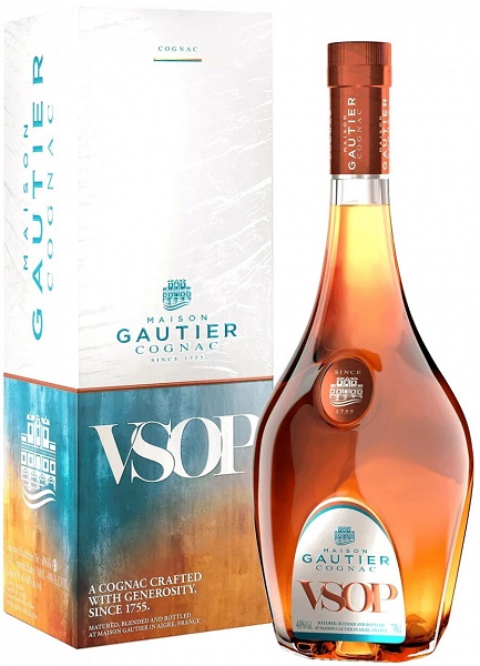 Коньяк Готье (Cognac Gautier) VSOP 4 года 0,5л Крепость 40% в подарочной коробке