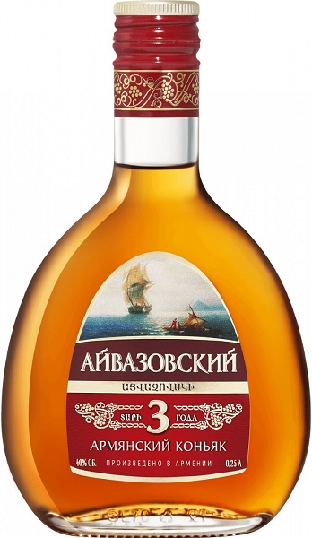 Коньяк Айвазовский (Cognac Aivazovsky) 3 года 0,25л Крепость 40%