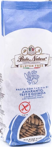 !Макаронные изделия Паста Натура (Pasta Natura) без глютена из Амаранта, Теф и Киноа Фузилли 250гр