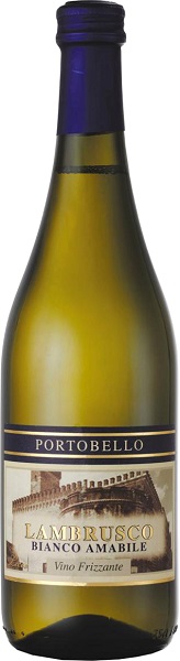 Вино игристое Портобелло Ламбруско Бьянко Эмилья (Portobello) белое полусладкое 0,75л 8,5%