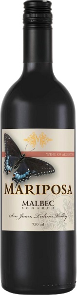 Вино Марипоса Мальбек-Бонарда (Mariposa Malbec-Bonarda) красное сухое 0,75л Крепость 12,5%