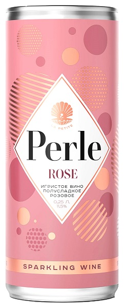 Вино игристое Ла Петит Перле Розе (La Petite Perle Rose) розовое полусладкое 0,25л 11,5% в жес/банке