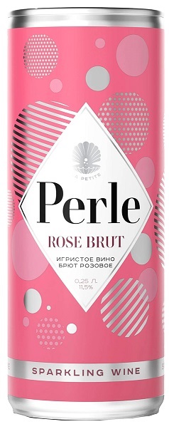 Вино игристое Ла Петит Перле Розе (La Petite Perle Rose) розовое брют 0,25л 11,5% в жестяной банке