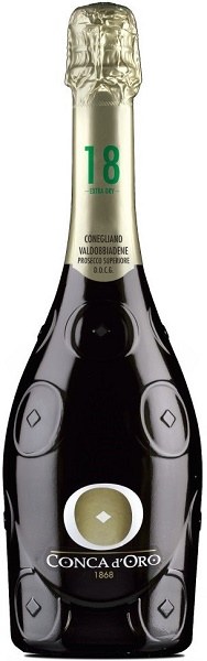 Вино игристое Конка д'Оро Конельяно Вальдобьядене Супериоре Экстра Драй белое сухое 0,75л 11,5%