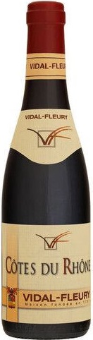 Вино Видаль-Флери Кот дю Рон Руж (Vidal-Fleury Cotes du Rhone Rouge) красное сухое 0,375л 14,5%
