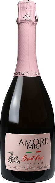 Вино игристое Аморе Мио (Amore Mio) розовое брют 0,75л Крепость 12,5%