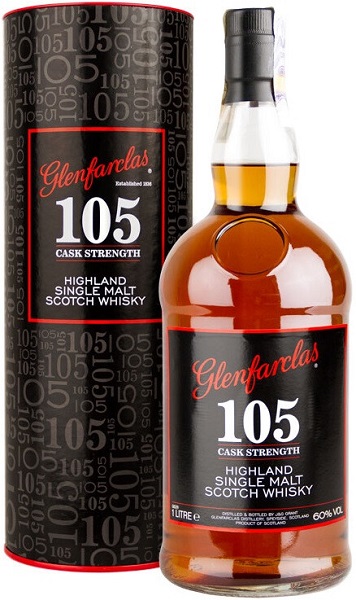 Виски Гленфарклас 105 (Glenfarclas 105) 10 лет 1л Крепость 60% в тубе