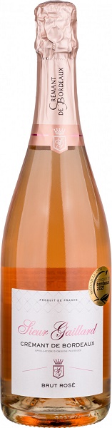 Вино игристое Сьёр Гайяр Креман де Бордо Розе (Sieur Gaillard) розовое брют 0,75л Крепость 12%