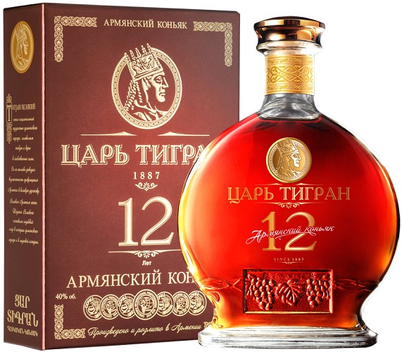 Коньяк Царь Тигран 12 лет (Tsar Tigran 12 Years) 0,7л Крепость 40% в подарочной коробке