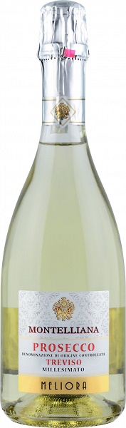 Вино игристое Монтеллиана Мелиора Миллезимато Просекко (Montelliana Meliora) белое брют 0,75л 11%