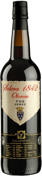 Вино ликерное Херес Вальдеспино Олоросо Солера 1842 (Sherry Valdespino) сладкое 0,75л Крепость 21%