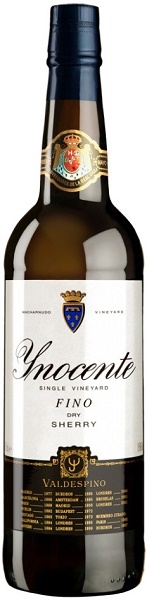 Вино ликерное Херес Вальдеспино Фино Иноченте (Valdespino) белое сухое 0,75л крепость 15%