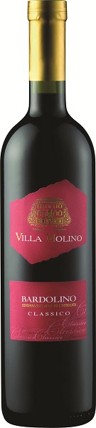 Вино Вилла Молино Бардолино Классико (Villa Molino) красное полусухое 0,75л Крепость 12%