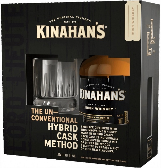 Виски Кинахан'с "ЛЛ" (Kinahan's "LL") 0,7л Крепость 40% в коробке с бокалом