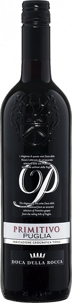 Вино Дука делла Рокка Примитиво (Duca della Rocca Primitivo) красное полусухое 0,75л 13%