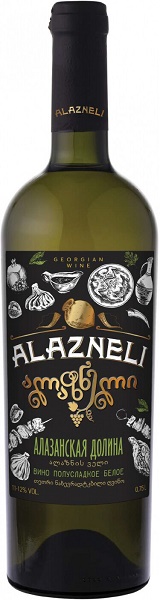 Вино Алазнели Алазанская Долина (Alazneli Alazani Valley) белое полусладкое 0,75л 12%