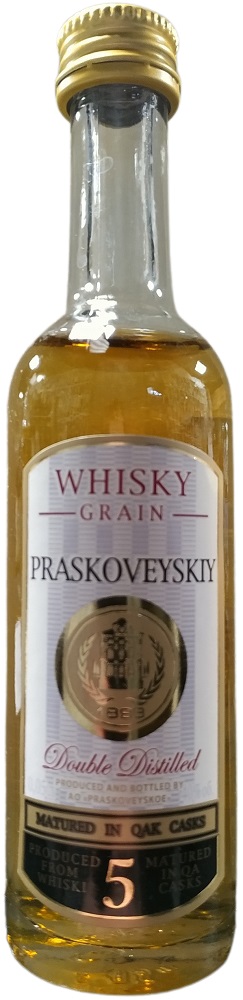 Виски Прасковейский (Praskoveyskoe) 5 лет зерновой 50мл Крепость 40%