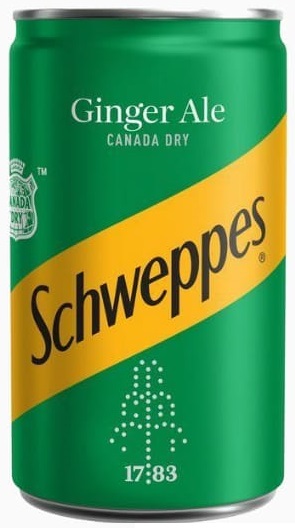 Напиток Швепс Джинджер Эль (Schweppes Ginger Ale) газированный 150мл в жестяной банке