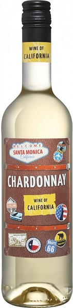 Вино Санта Моника Шардоне (Santa Monica Chardonnay) белое сухое 0,75л Крепость 12,5%