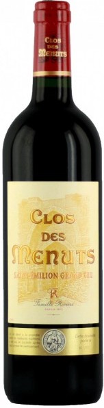 Вино Кло де Меню Гран Крю (Clos de Menuts Grand Cru) красное сухое 0,75л Крепость 13%