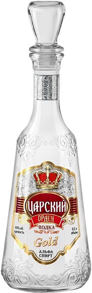 Водка Царский Орден Золотой (Vodka Tsarskiy Orden Gold) 0,5л Крепость 40%