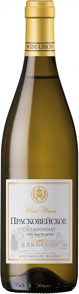 Вино Шардоне Прасковейское (Wine Praskoveyskoe Chardonnay) белое сухое 0,75л крепость 13,7%