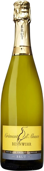 Вино игристое Бенвир Креман д'Эльзас (Bennwihr Cremant d'Alsace) белое брют 0,75л Крепость 12,5%