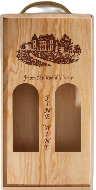 Ящик для хранения вина "Кальяри" 35×18 см, на 2 бутылки