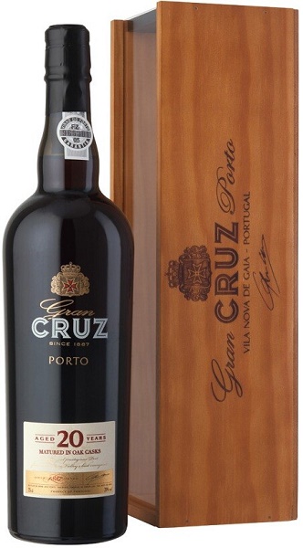 Вино ликерное Портвейн Порто Гран Круз (Porto Gran Cruz) 20 лет 0,5л 20% в деревянной коробке