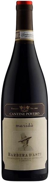Вино Кантине Поверо Барбера д'Асти Марида (Cantine Povero) красное сухое 0,75л Крепость 13,5%