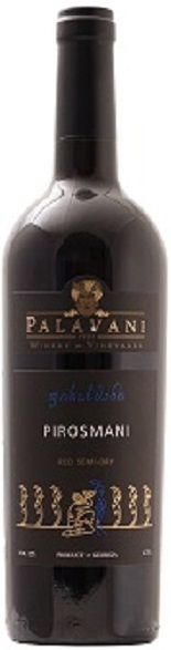Вино Палавани Пиросмани (Palavani Pirosmani) красное полусухое 0,75л Крепость 12%