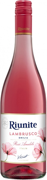 Вино игристое Риуните Ламбруско Розе (Riunite) розовое полусладкое 0,75л Крепость 8%