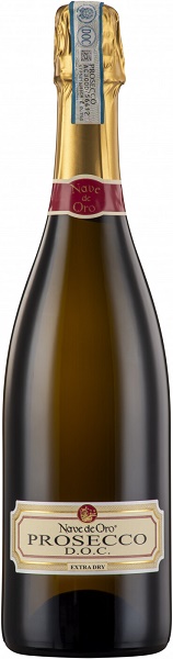Вино игристое Наве де Оро Просекко Экстра Драй (Nave de Oro) белое сухое 0,75л Крепость 11%