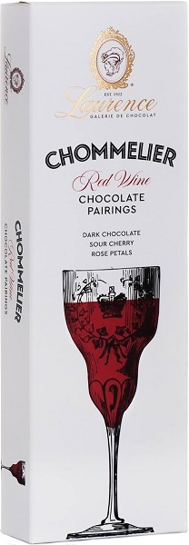 Шоколад Лауренс Гелери де Чоколат к Красному Вину (Chommelier) с вишней и лепестками роз 100гр