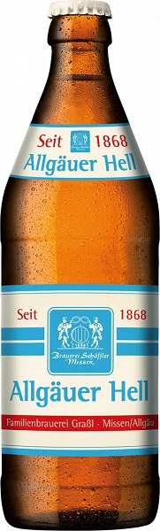 Пиво Шеффлер Альгойер Хель (Beer Schaeffler Allgauer Hell) фильтрованное светлое 0,5л Крепость 4,9%.