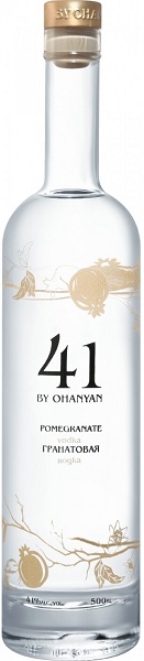 Водка 41 бай Оганян Гранатовая (Vodka 41 by Ohanyan Pomegranate) 0,5л Крепость 41%