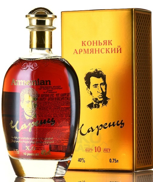 Коньяк Прошянский Чаренц (Cognac Proshyansky Charents) ХО 10 лет 0,75л 40% в подарочной коробке