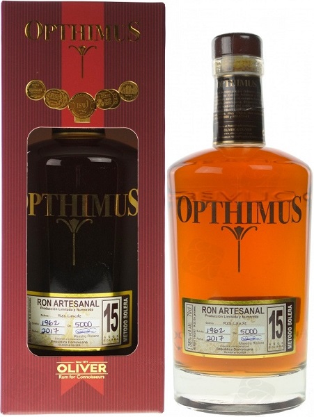 Ром Оптимус 15 лет (Opthimus 15 Years) 0,7л Крепость 38% в подарочной коробке