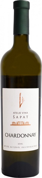 Вино Ателье Вина Шапат Шардоне (Atelje Vina Sapat) белое сухое 0,75л Крепость 13,5%