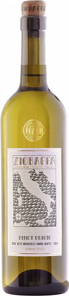 Вино Зиобаффа Пино Гриджио Биолоджик (Ziobaffa Pinot Grigio Biologico) белое полусухое 0,75л 12%