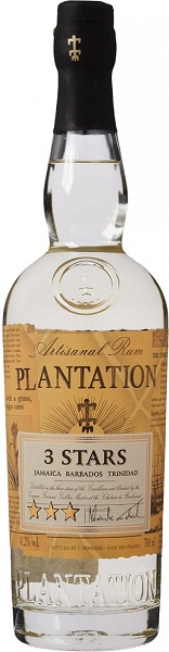 Ром Плантейшн Три Звезды Белый (Rum Plantation 3 Stars White) 0,7л Крепость 41,2%