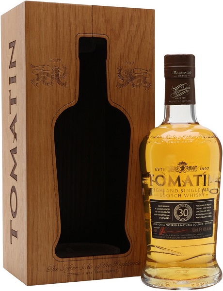 Виски Томатин (Whiskey Tomatin) 30 лет 0,7л Крепость 46% в деревянной коробке