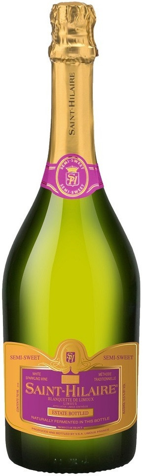 Вино игристое Сент-Илер Бланкет де Лиму (Saint-Hilaire) белое полусладкое 0,75л Крепость 12,5%