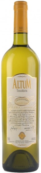Вино ТерраМатер Альтум Шардоне (TerraMater Altum) белое сухое 0,75л Крепость 14,5%