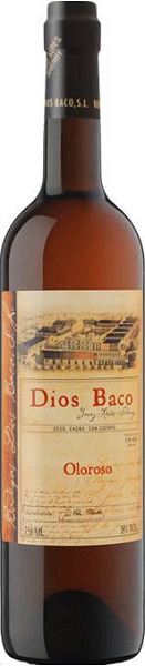 Вино ликерное Херес Диос Бако Олоросо (Dios Baco) белое сухое 0,75л крепость 18%
