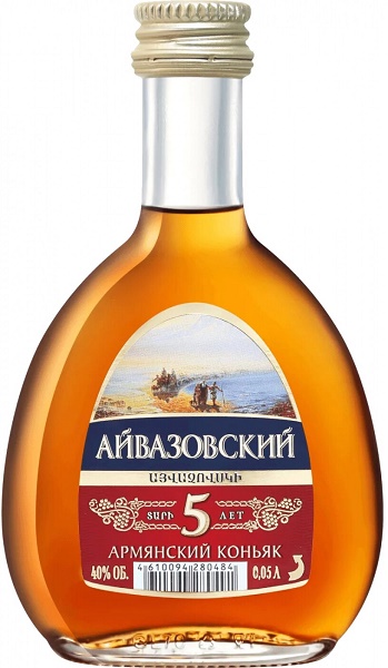 Коньяк Айвазовский (Cognac Aivazovsky) 5 лет 50 мл Крепость 40%