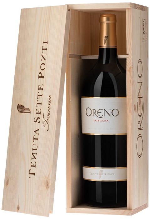 Вино Орено Россо (Oreno) красное сухое 1,5л 15% в деревянной коробке