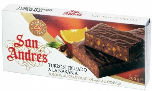 Туррон Сан Андрес из трюфеля и апельсина в темном шоколаде 200 гр "San Andres"