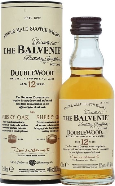 Виски Балвени Даблвуд (Balvenie Doublewood) 12 лет 50мл Крепость 40% в тубе